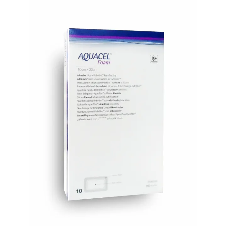 Aquacel Foam pansement hydrocellulaire adhésif siliconé - Technologie Hydrofiber