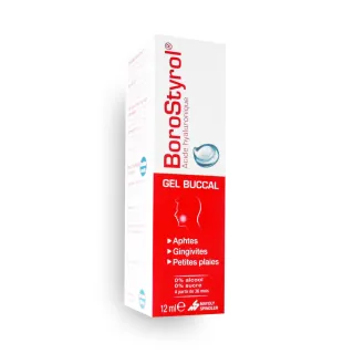 BoroStyrol acide hyaluronique gel buccal 12 ml - Aphtes, gingivites et plaies