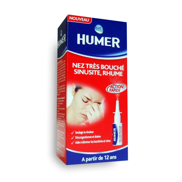 Humer nez très bouché, sinusite, rhume - Spray de 15 ml