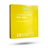 Compresses stériles non tissé 10 cm x 10 cm - Marque verte