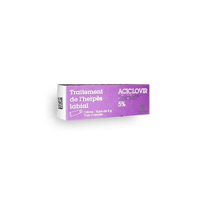 Aciclovir Cristers 5% crème herpès labial - Tube de 2 g