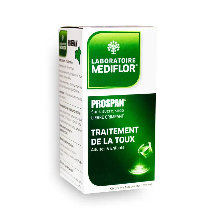 Prospan sirop sans sucre contre la toux Médiflor