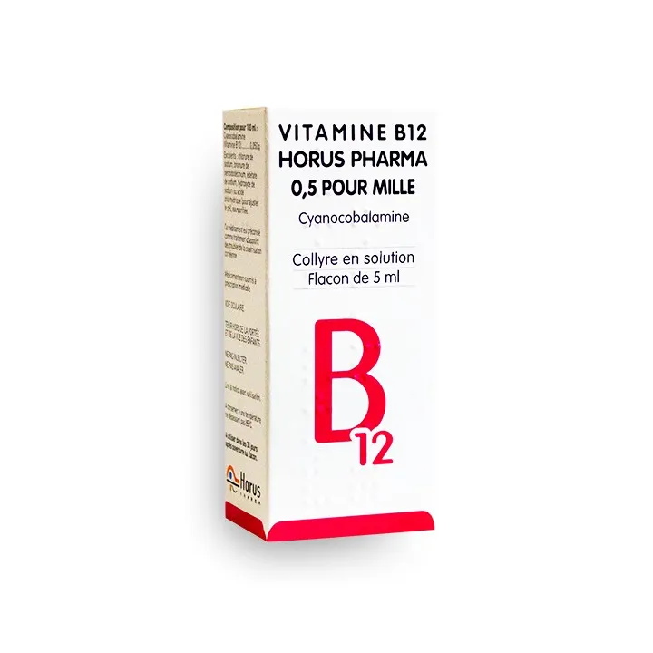 Vitamine B12 Horus Pharma 0,05 % - Flacon de 5 ml