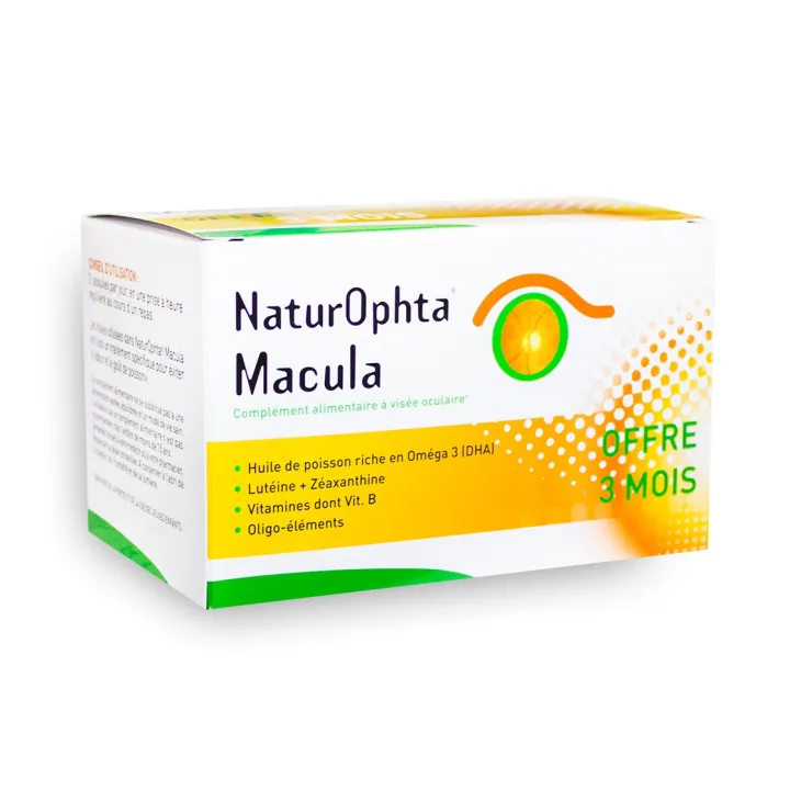 NaturOphta Macula complément alimentaire à visée oculaire - Boite de 180 capsules
