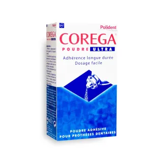 Polident Corega poudre ultra - Poudre adhésive pour prothèses dentaires 40 g