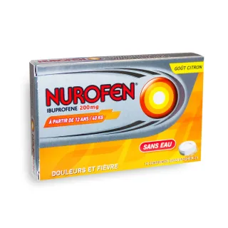 Nurofen 200 mg comprimé orodispersible goût citron - Boite de 12 comprimés