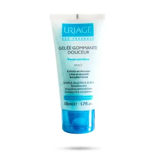 Gelée gommante douceur peaux sensibles Uriage tube 50 ml - Soin visage