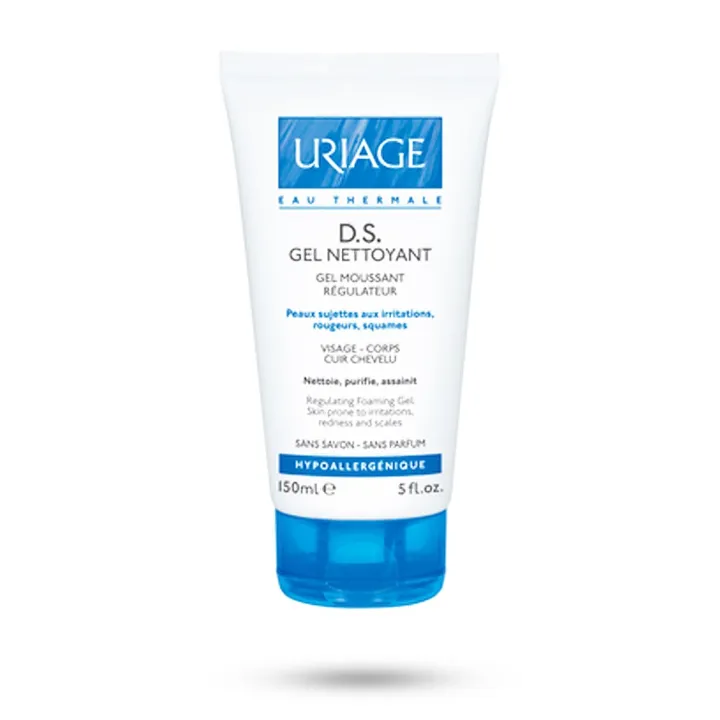 D.S. Gel nettoyant Uriage gel moussant régulateur tube 150 ml
