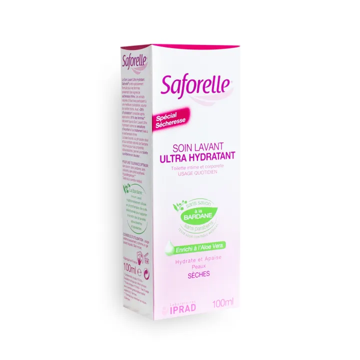 Saforelle soin lavant ultra hydratant toilette intime et corporelle - Flacon 100 ml, 250 ml et 500 ml