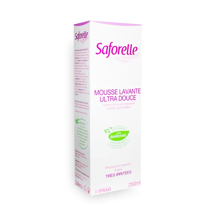 Saforelle Mousse lavante ultra douce toilette intime et corporelle - Flacon 250 ml