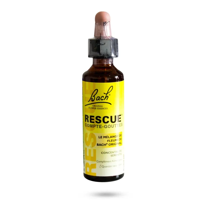 Rescue Compte-gouttes Bach mélange de fleurs original - Flacon 20 ml