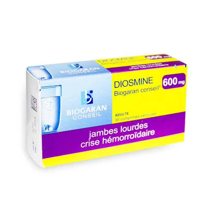 Diosmine 600 mg Biogaran Conseil  30 comprimés - Jambes lourdes crise hémorroïdaire