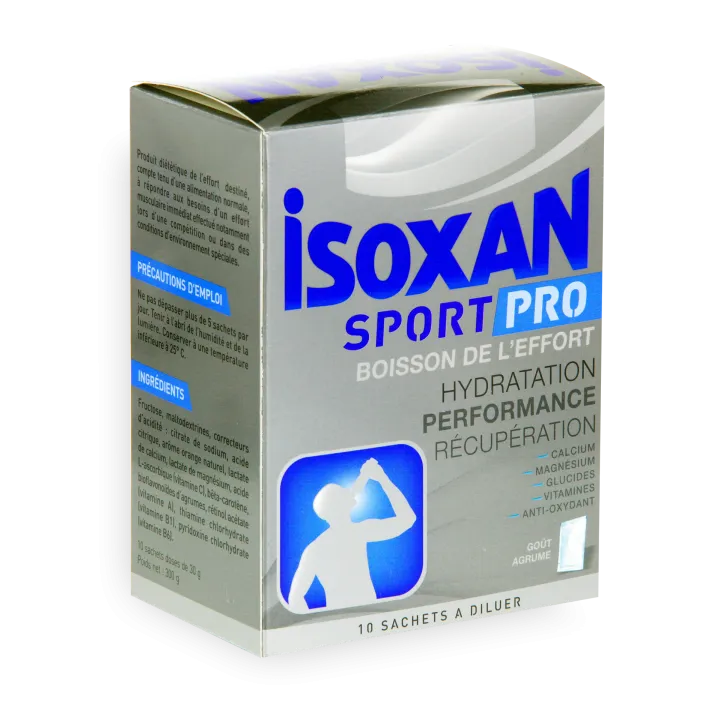 Isoxan Sport Pro boisson de l'effort - Boite de 10 sachets goût agrume