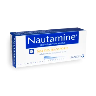 Nautamine mal des transports - Boite de 20 comprimés sécables Nautamine mal des transports - Boite de 20 comprimés sécables