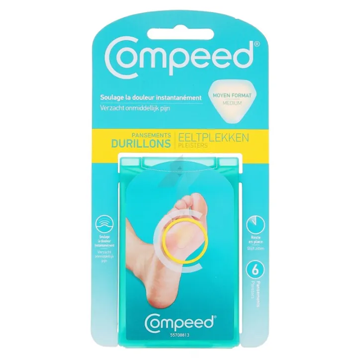 Compeed pansements durillons moyen format - 6 pansements