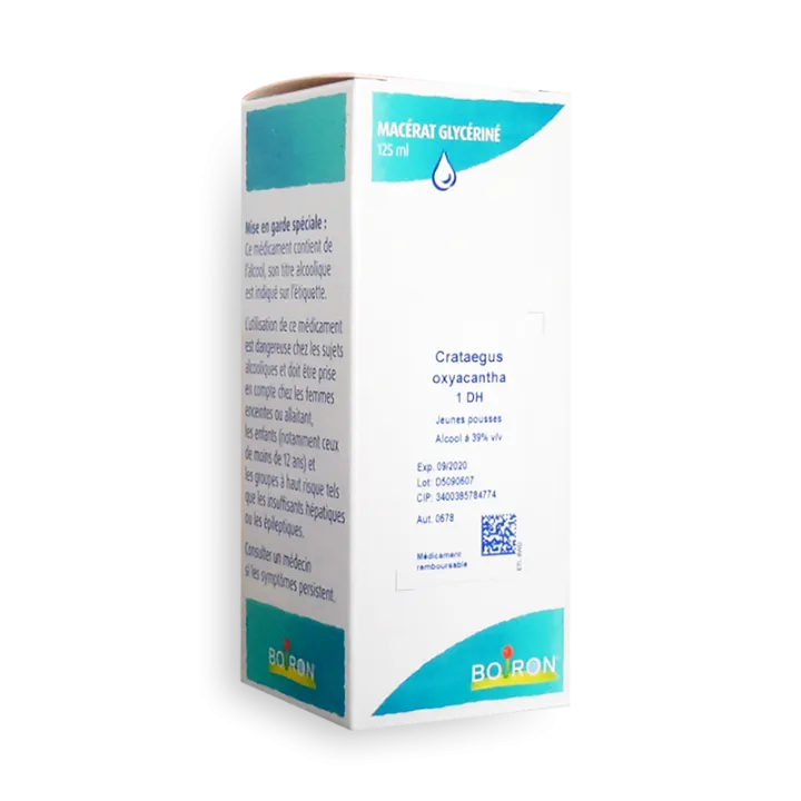 Macérat glycériné Crataegus oxyacantha jeunes pousses 1 DH Boiron 125 ml