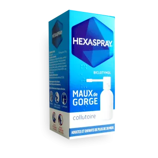 Hexaspray mal de gorge collutoire adultes et enfants 30g