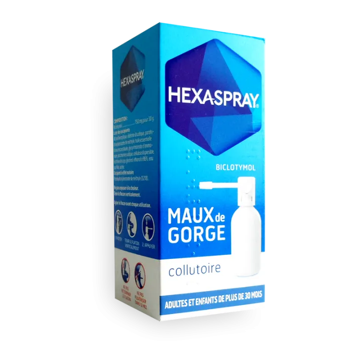 Hexaspray mal de gorge collutoire adultes et enfants 30g