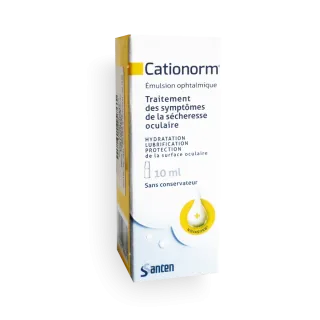 Cationorm émulsion ophtalmique sécheresse oculaire - Flacon 10 ml ou 30 unidoses