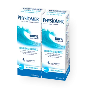 Physiomer jet dynamique hygiène du nez adulte/enfant - Unitaire ou lot de 2 x 135 ml