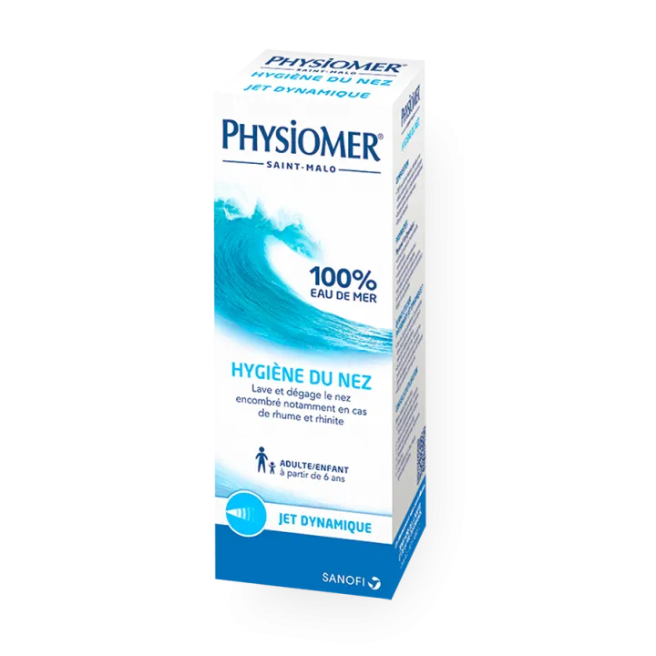 Physiomer jet dynamique hygiène du nez adulte/enfant - Unitaire ou lot de 2 x 135 ml