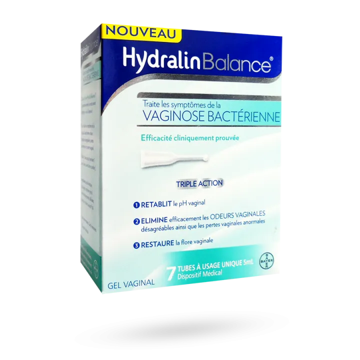Hydralin Balance vaginose bactérienne triple action 7 tubes 5 ml
