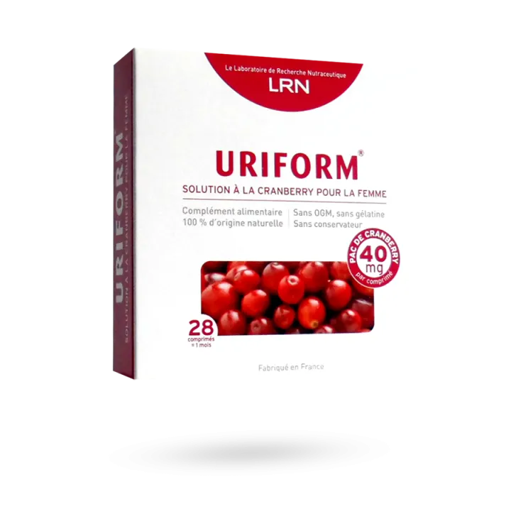 Uriform troubles urinaires femme 28 comprimés - Solution à la cranberry