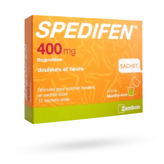 Spedifen 400 mg douleurs et fièvre menthe/anis - 12 sachets
