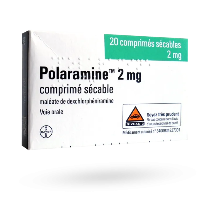 Polaramine 2 mg allergie 20 comprimés sécables