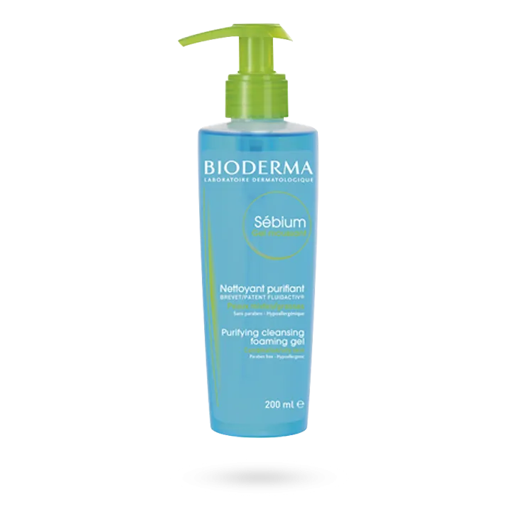 Sébium gel moussant nettoyant purifiant Bioderma - Peaux mixtes à grasses