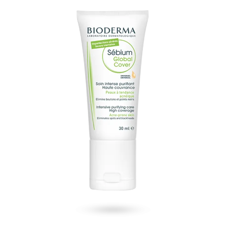Sébium Global Cover soin intense purifiant haute couvrance Bioderma - Tube 30 ml