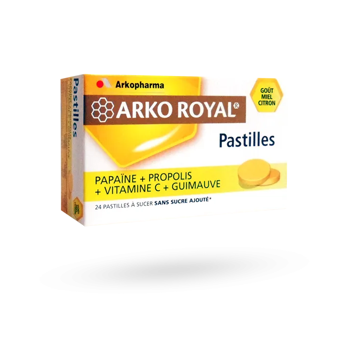 Arkoroyal pastilles Propolis Arkopharma - 24 pastilles miel/citron ou framboise