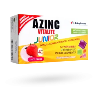 Azinc Vitalité Junior Arkopharma goût fraise - 30 comprimés à croquer