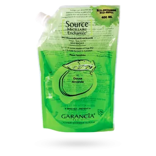 Garancia Eco-recharges Source micellaire enchantée Amande douce, Fleur d'oranger et Rose d'antan - Recharge 400 ml