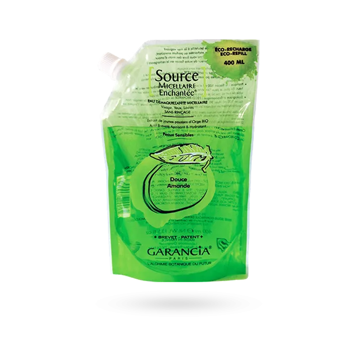 Garancia Eco-recharges Source micellaire enchantée Amande douce, Fleur d'oranger et Rose d'antan - Recharge 400 ml