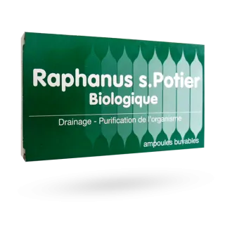 Raphanus s.Potier biologique drainage - 12 ampoules buvables