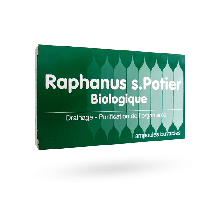 Raphanus s.Potier biologique drainage - 12 ampoules buvables