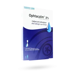 Ophtacalm 2% collyre anti-allergique 10 récipients unidoses