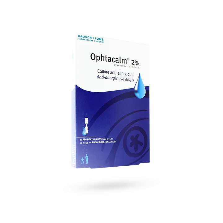 Ophtacalm 2% collyre anti-allergique 10 récipients unidoses