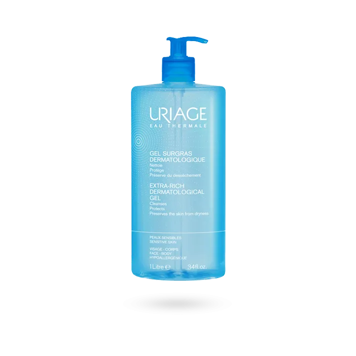 Gel surgras dermatologique Uriage - Gel lavant 1 litre