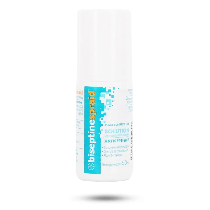 BiseptineSpraid solution antiseptique en flacon de 50 ml