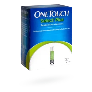 OneTouch Select Plus 100 bandelettes réactives