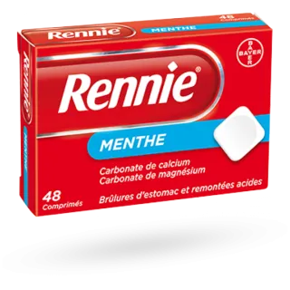 Rennie menthe brûlures d'estomac 48 comprimés à croquer