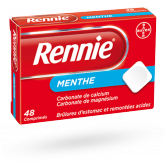 Rennie menthe brûlures d'estomac 48 comprimés à croquer