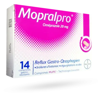 MopralPro oméprazole 20 mg 14 comprimés