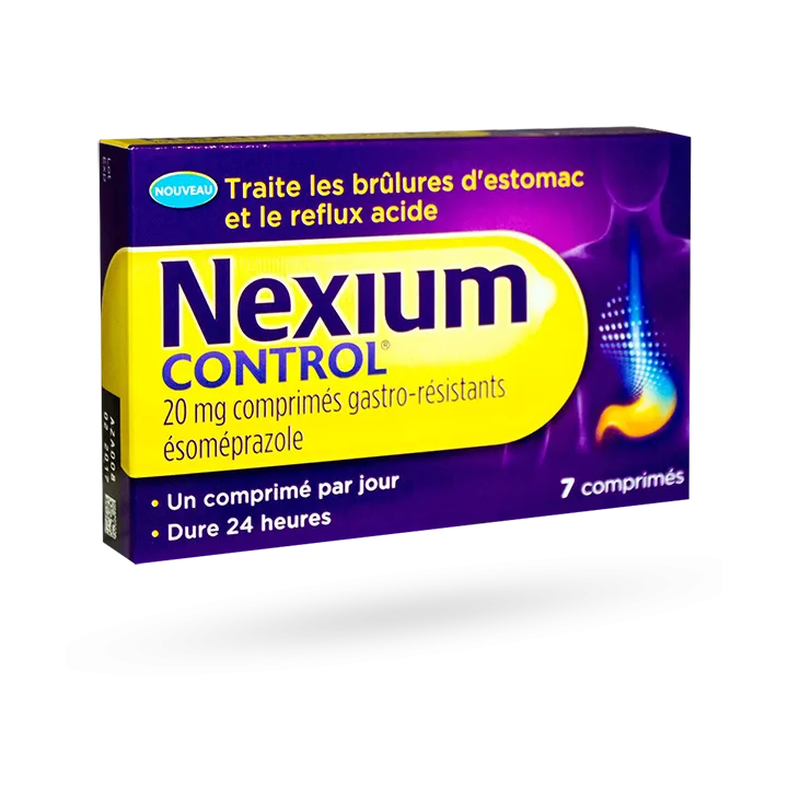Nexium control 20 mg brûlures d'estomac reflux acides 7 comprimés