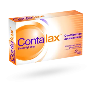 Contalax 5 mg Bisacodyl constipation occasionnelle boite de 30 comprimés