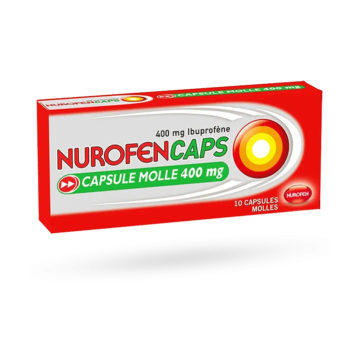 NurofenCaps 400 mg ibuprofène 10 capsules molles