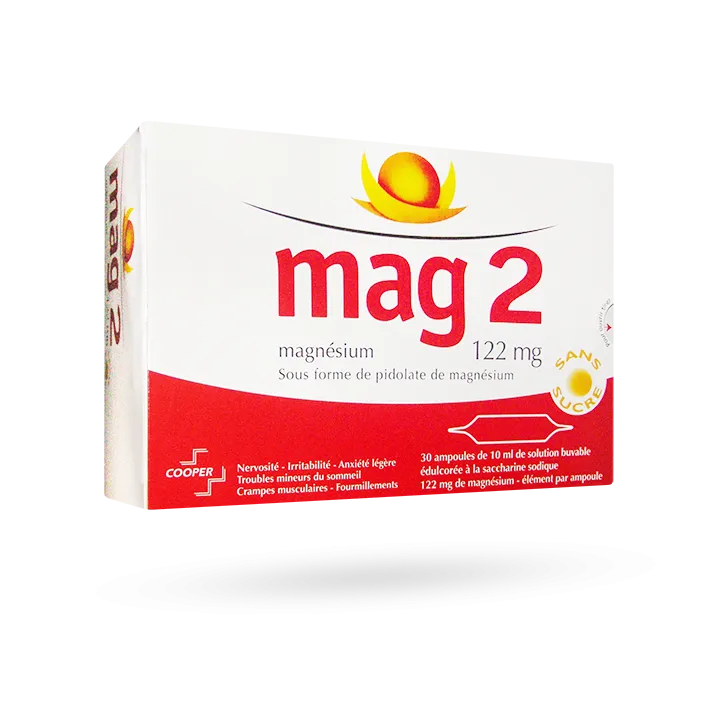 Mag 2 magnésium 122 mg 30 ampoules sans sucre