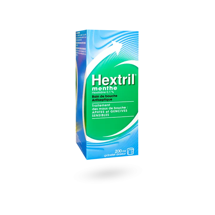 Hextril Menthe bain de bouche 0,1 pour cent 200 ml